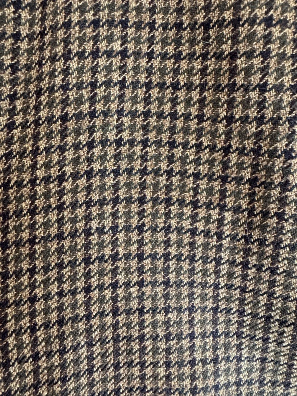 Oscar de la Renta Vintage Men's Brown Houndstooth 100% Wool Sport Coat